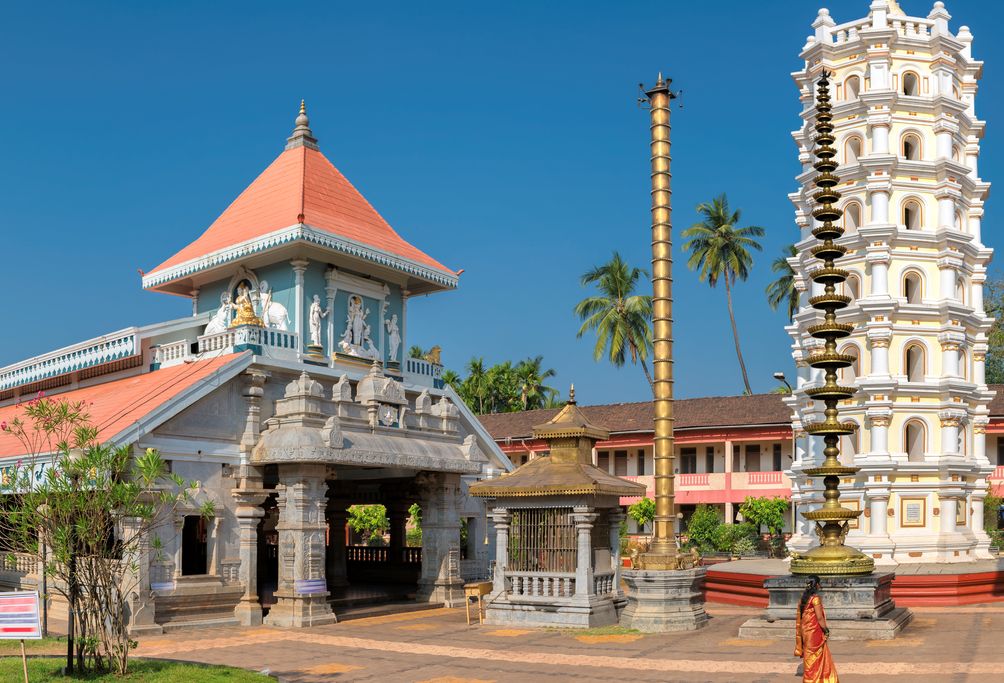 Le célèbre temple Shri Mahalsa à Goa.